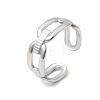 304 Stainless Steel Cuff Open Rings RJEW-P188-02C-P-4