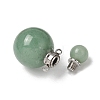 Natural Green Aventurine Perfume Bottle Pendants GG-CBA7610-02P-08-2