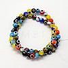 Handmade Evil Eye Lampwork Round Bead Strands LAMP-L055-4mm-12-2