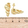 Conch Brass Stud Earrings EJEW-D351-07G-3