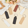24Pcs 4 Colors PU Leather Keychains KEYC-SC0002-17-4