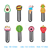 8Pcs 8 Style Cartoon Food Shape PVC Bookmarks AJEW-FH0003-28-2