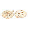 Brass Micro Pave Clear Cubic Zirconia Pendants KK-S356-542-NF-2