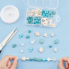 90Pcs 8 Styles Dyed Synthetic Turquoise Beads TURQ-AR0001-30-4