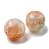 Transparent Crackle Glass Beads GLAA-D012-02D-4