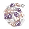 Electroplated Glass Beads Strands GL-CBA89C7-01C-3
