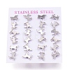 Tarnish Resistant 304 Stainless Steel Stud Earrings EJEW-N045-06P-3