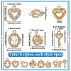 32Pcs 8 Styles Alloy Rhinestone Pendants Sets ALRI-SC0001-56-2
