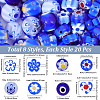 160Pcs 8 Styles Handmade Millefiori & Evil Eye Lampwork Beads LAMP-PA0001-73-2
