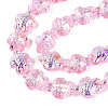 Electroplate Transparent Glass Beads Strands EGLA-N055-04A-06-3