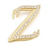 Brass Micro Pave Clear Cubic Zirconia Pendants CU-CBA8481-01G-Z-1