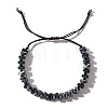 Synthetic Non-magnetic Hematite Beads Braided Bead Bracelets for Men YR7189-4