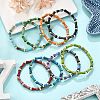 Natural Dyed Imperial Jasper Beads Stretch Bracelets for Men Women BJEW-L171-03A-2