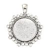 Tibetan Style Flower Alloy Pendant Cabochon Settings LS-X-TIBEP-Q055-09AS-RS-1
