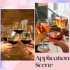 SUNNYCLUE Acrylic Mirror Wine Glass Charms AJEW-SC0002-53B-03-5