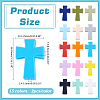 30Pcs 15 Styles Cross Food Grade Eco-Friendly Silicone Beads SIL-ME0001-11-2