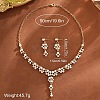 Alloy Rhinestone & Imitation Pearl Necklace and Earrings Sets for Women WG9335D-02-4