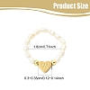 Natural Freshwater Pearl & 304 Stainless Steel Bead Finger Rings RJEW-FS00001-23-3