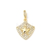 Brass Micro Pave Clear Cubic Zirconia Pendants KK-R213-16G-01-1