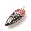 Natural Brazilian Agate Pendants PALLOY-JF01524-01-4