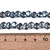 Electroplate Transparent Glass Beads Strands EGLA-Q133-01A-02-4