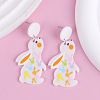 Easter Acrylic Glitter Powder Dangle Stud Earrings FS-WG58748-05-1