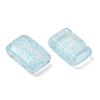 2-Hole Baking Paint Transparent Glass Beads GL-CBA5BF9-01A-2