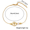 Brass & Imitation Pearl Round Beaded Bracelets RK2391-1-2