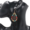 Bohemian Style Alloy Dangle Earrings X-EJEW-F238-25-5