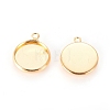 Brass Pendant Cabochon Settings X-KK-B534-D-G-2