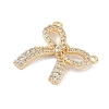 Brass Micro Pave Clear Cubic Zirconia Pendants KK-U008-01B-G-2