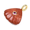 Natural Red Jasper Carved Pendants G-G330-02G-09-2