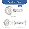 2Pcs Flower Alloy Rhinestone Snap Lock Clasps FIND-FH0018-22A-2