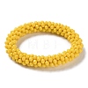 Crochet Glass Beads Braided Stretch Bracelet BJEW-S144-002E-13-1