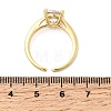 Brass Micro Pave Cubic Zirconia Cuff Open Rings for Women RJEW-B160-04G-5