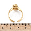 Real 18K Gold Plated 304 Stainless Steel Cuff Ring Components STAS-A191-12D-G-3