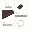 Walnut Wood Pendant Keychains KEYC-TAC0034-06A-5
