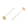 Brass Micro Pave Clear Cubic Zirconia Flower Head Pins FIND-B009-08G-2