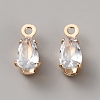 Alloy Pave Clear Cubic Zirconia Teardrop Charms FIND-TAC0035-48C-KCG-1