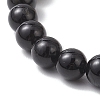 Natural Selenite & Labradorite & Black Tourmaline & Shell Beaded Stretch Bracelets for Women X-BJEW-JB13084-4