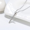 925 Sterling Silver Micro Pave 3A Clear Cubic Zirconia Pendants SE-CBA9BBC-07P-2
