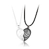 2Pcs Valentine's Day Alloy Forever Heart with Hands Magnetic Pendant Necklaces for Women Men WG7D3EF-04-1