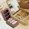 3 Slot Rectangle Wood Jewelry Storage Box CON-WH0087-80-6
