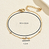 201 Stainless Steel Pave Clear Cubic Zirconia Arrowhead Link Bracelets for Women ZJ3010-2