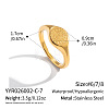 304 Stainless Steel Finger Rings for Women DP0534-8-1