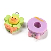 Acrylic Bead and Resin Pendant Set FIND-XCP0002-59-3