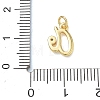 Brass Micro Pave Clear Cubic Zirconia Charms KK-D289-66G-A-3
