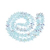 Electroplate Transparent Glass Beads Strands EGLA-Q136-01A-08-2