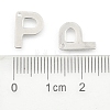Tarnish Resistant 304 Stainless Steel Letter Charms LS-STAS-O072-P-3