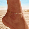 925 Sterling Silver Anklet AJEW-Z029-17G-3